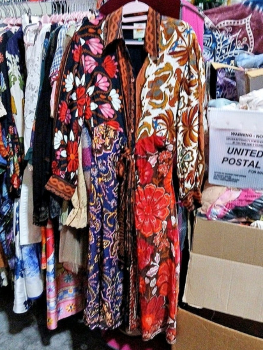 Farm Rio Miranda Mixed Printed Button Front Midi Dress - Picture 6 of 10